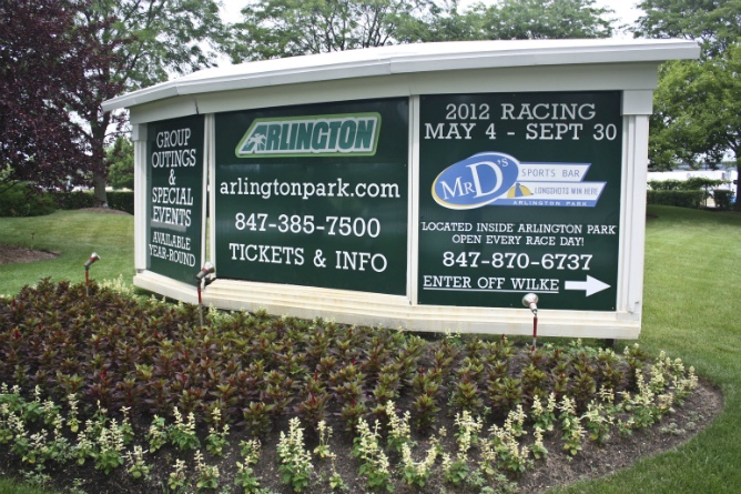 Arlington Park Race Track; Aluminum Signs