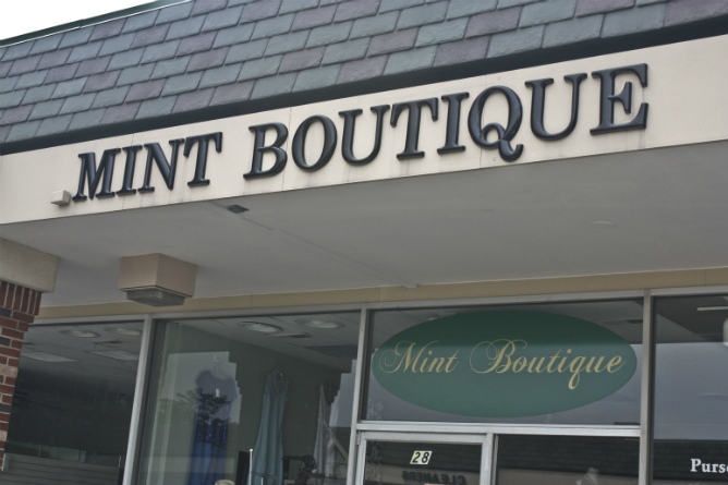 Mint Boutique; Dimensional Lettering and Full Color Vinyl Decal